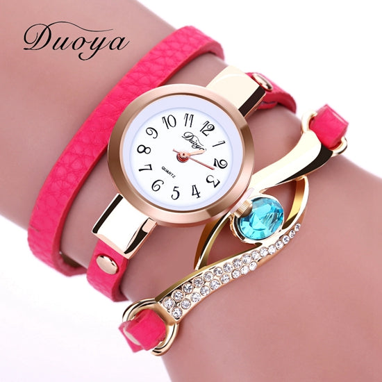 Luxury Gold Eye Gemstone Dress Watch - thehappywallet