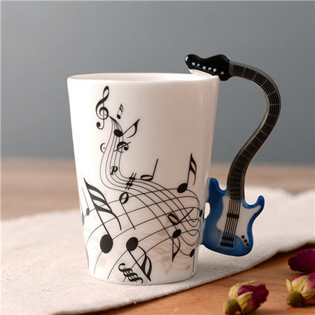 Violin Ceramic Cup - thehappywallet