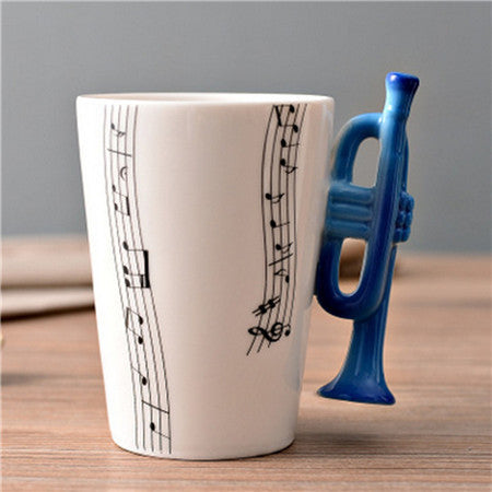 Violin Ceramic Cup - thehappywallet