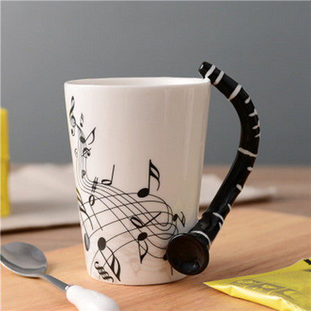 Violin Ceramic Cup - thehappywallet