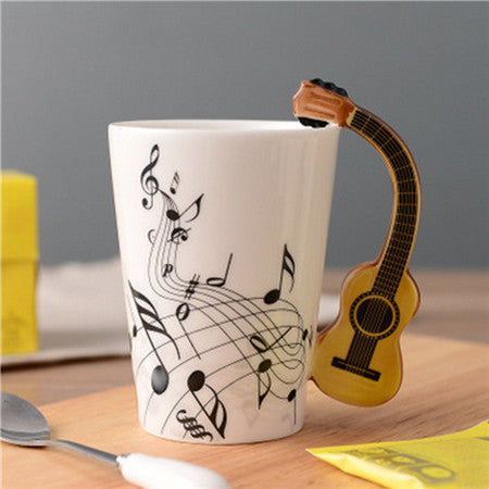 Violin Ceramic Cup - thehappywallet