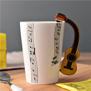 Violin Ceramic Cup - thehappywallet