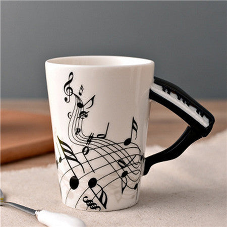 Violin Ceramic Cup - thehappywallet