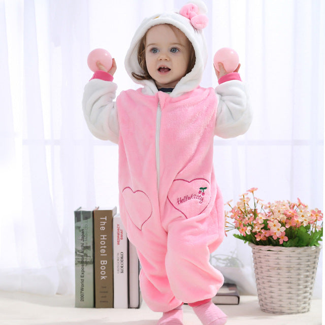 Infant Cartoon Animal Jumpsuit Sizes (0-24 Months) - thehappywallet