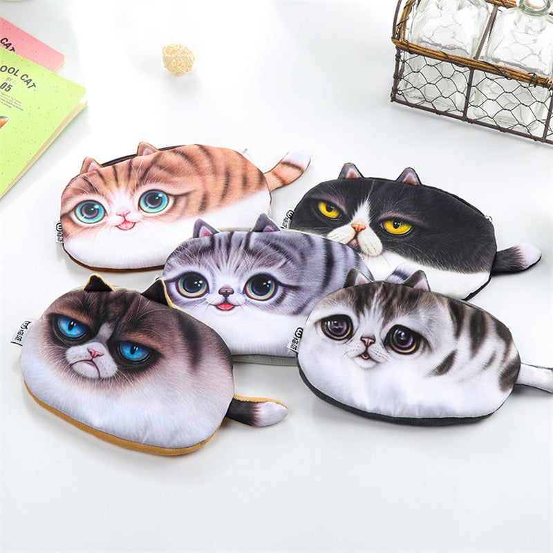 Cute Angry Cat Pencil Pouch - thehappywallet