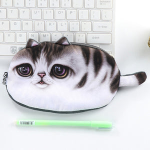 Cute Angry Cat Pencil Pouch - thehappywallet