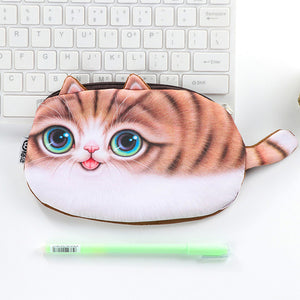 Cute Angry Cat Pencil Pouch - thehappywallet